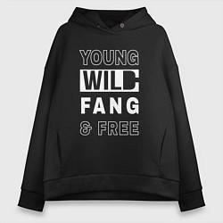 Толстовка оверсайз женская Wild Fang, цвет: черный