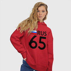 Толстовка оверсайз женская RUS 65, цвет: красный — фото 2