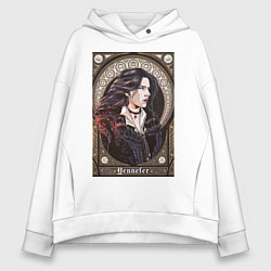 Толстовка оверсайз женская The Witcher, Yennefer, цвет: белый