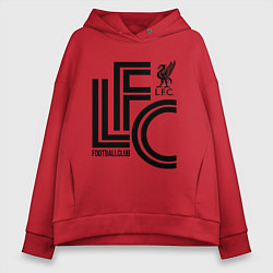 Толстовка оверсайз женская Liverpool FC, цвет: красный