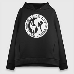 Толстовка оверсайз женская MMA - yin yang, цвет: черный