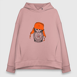 Толстовка оверсайз женская Родина Россия, цвет: пыльно-розовый