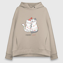 Женское худи оверсайз Merry Cat