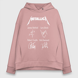 Женское худи оверсайз METALLICA АВТОГРАФЫ