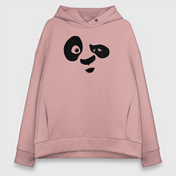 Толстовка оверсайз женская Панда, цвет: пыльно-розовый