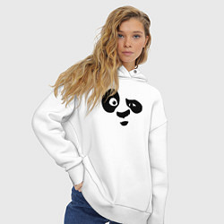Толстовка оверсайз женская Панда, цвет: белый — фото 2