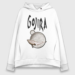 Толстовка оверсайз женская Gojira, цвет: белый