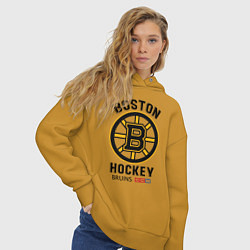 Толстовка оверсайз женская BOSTON BRUINS NHL, цвет: горчичный — фото 2