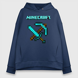 Толстовка оверсайз женская Minecraft, цвет: тёмно-синий