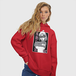 Толстовка оверсайз женская Cute girl, цвет: красный — фото 2
