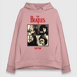 Толстовка оверсайз женская The Beatles LET IT BE, цвет: пыльно-розовый