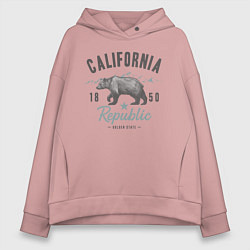Толстовка оверсайз женская California, цвет: пыльно-розовый