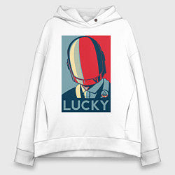 Толстовка оверсайз женская Guy-Manuel Lucky, цвет: белый