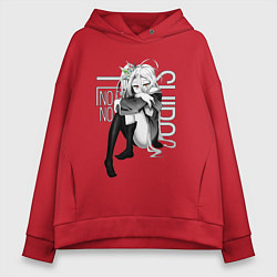 Толстовка оверсайз женская No Game No Life, цвет: красный