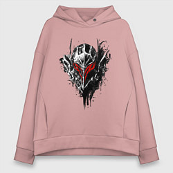 Толстовка оверсайз женская BERSERK, цвет: пыльно-розовый