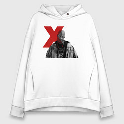 Толстовка оверсайз женская DMX - american rapper, цвет: белый