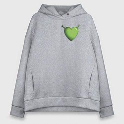 Толстовка оверсайз женская Шрек Love, цвет: меланж