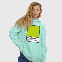 Толстовка оверсайз женская Shrek: Pantone Color, цвет: мятный — фото 2