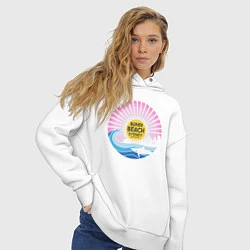 Толстовка оверсайз женская Bondi Beach Sydney, цвет: белый — фото 2