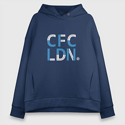 Толстовка оверсайз женская FC Chelsea CFC London 202122, цвет: тёмно-синий