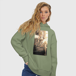 Толстовка оверсайз женская Lumine fan art, цвет: авокадо — фото 2