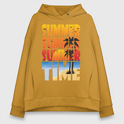 Толстовка оверсайз женская SUMMER TIME, цвет: горчичный