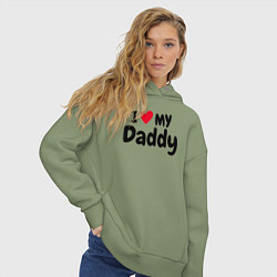 Толстовка оверсайз женская I LOVE MY DADDY, цвет: авокадо — фото 2