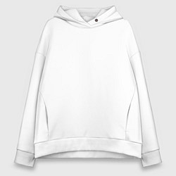 Толстовка оверсайз женская Сотворение Адама, цвет: белый