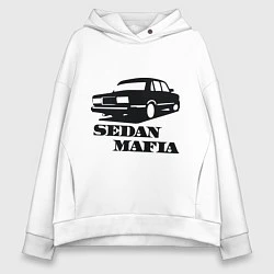 Толстовка оверсайз женская SEDAN MAFIA, цвет: белый