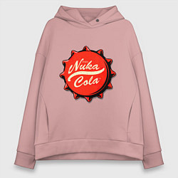 Толстовка оверсайз женская Nuka Cola Fallout, цвет: пыльно-розовый