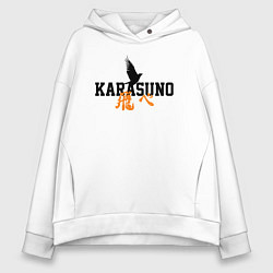 Толстовка оверсайз женская KARASUNO КАРАСУНО, цвет: белый