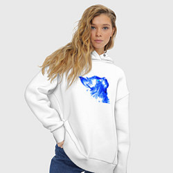 Толстовка оверсайз женская Blue Cat, цвет: белый — фото 2