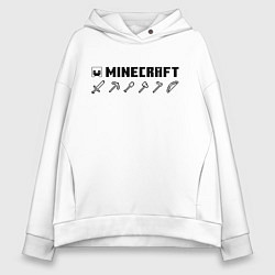 Толстовка оверсайз женская Minecraft Hemlet, цвет: белый