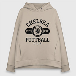 Толстовка оверсайз женская Chelsea Football Club, цвет: миндальный