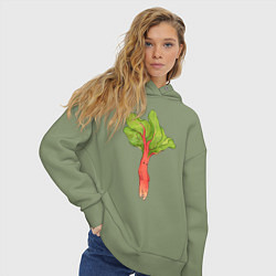 Толстовка оверсайз женская Ревень, цвет: авокадо — фото 2
