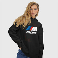 Толстовка оверсайз женская BMW - Pro Racing, цвет: черный — фото 2