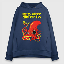 Толстовка оверсайз женская RED HOT CHILI PEPPERS, цвет: тёмно-синий