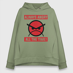 Толстовка оверсайз женская Angry marines, цвет: авокадо