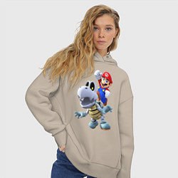 Толстовка оверсайз женская Mario hit, цвет: миндальный — фото 2