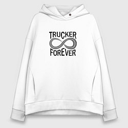 Толстовка оверсайз женская Trucker Forever, цвет: белый