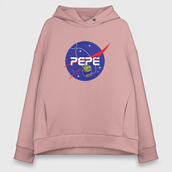 Толстовка оверсайз женская Pepe Pepe space Nasa, цвет: пыльно-розовый