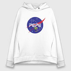 Толстовка оверсайз женская Pepe Pepe space Nasa, цвет: белый