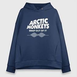 Толстовка оверсайз женская Arctic Monkeys, группа, цвет: тёмно-синий
