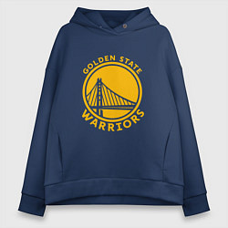 Толстовка оверсайз женская Golden state Warriors NBA, цвет: тёмно-синий