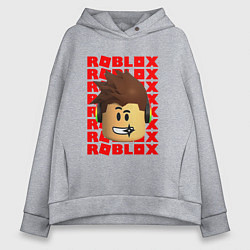 Женское худи оверсайз ROBLOX RED LOGO LEGO FACE