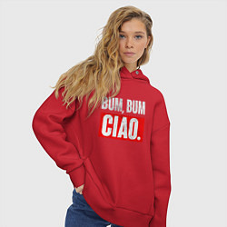 Толстовка оверсайз женская BUM BUM CIAO БУМАЖНЫЙ ДОМ, цвет: красный — фото 2