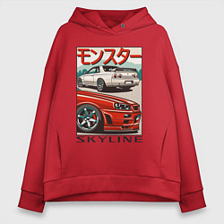 Женское худи оверсайз Nissan Skyline Ниссан Скайлайн