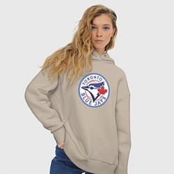 Толстовка оверсайз женская Toronto Blue Jays, цвет: миндальный — фото 2