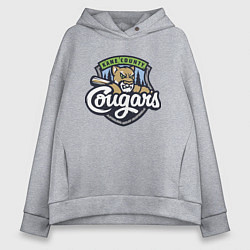 Толстовка оверсайз женская Kane County Cougars - baseball team, цвет: меланж