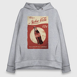 Толстовка оверсайз женская Fallout Nuka Cola Poster Pop art, цвет: меланж